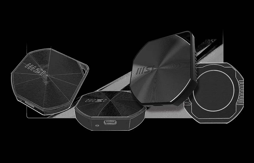 MSI DATAMAG 20Gbps USB 3.2 Gen 2x2 Magnetic Portable SSD - 1TB